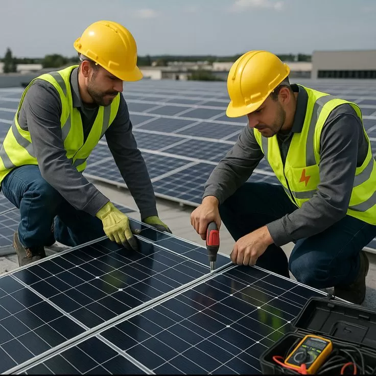 Lắp đặt pin NLMT cho KCN Đồng Văn I